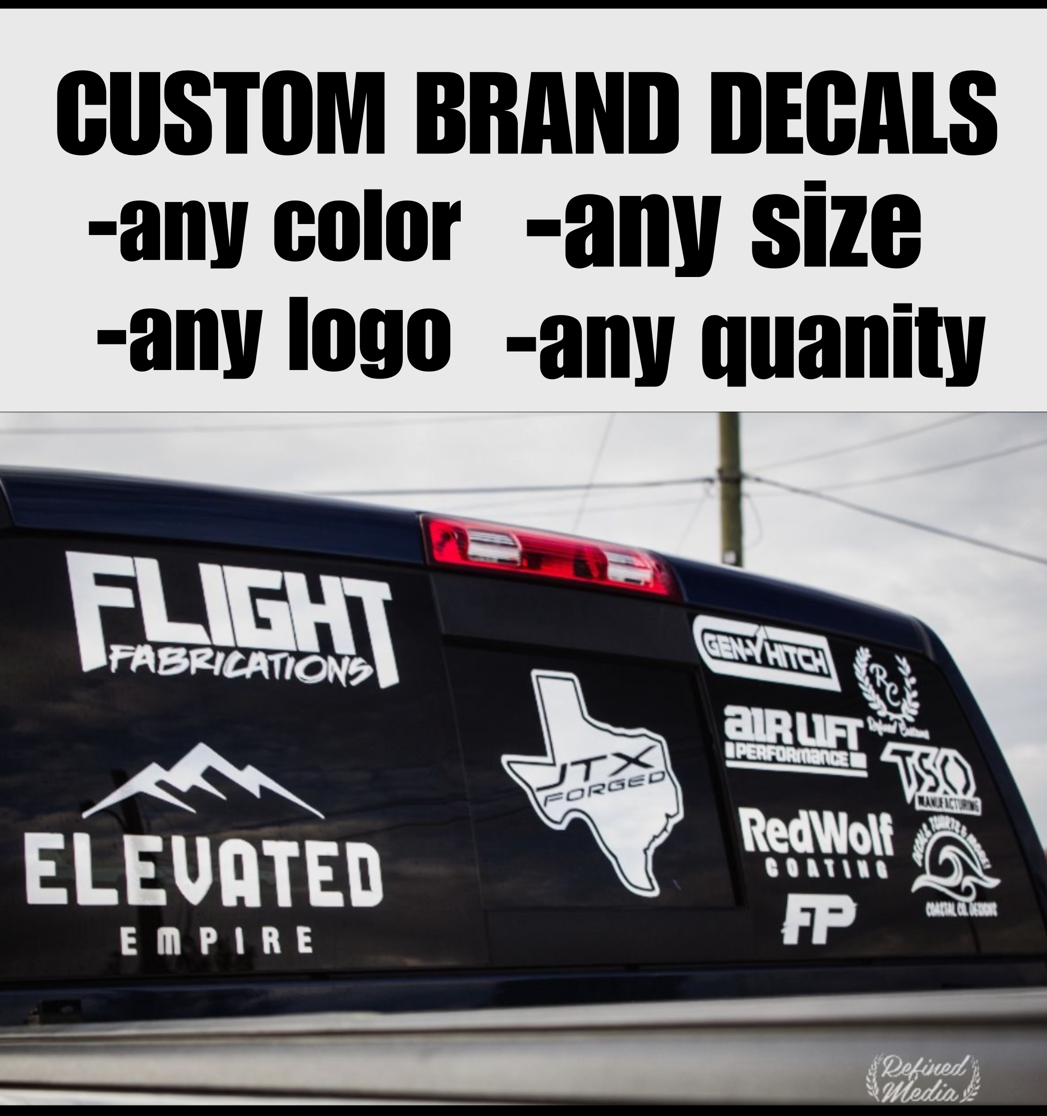 CUSTOM BRAND DECAL