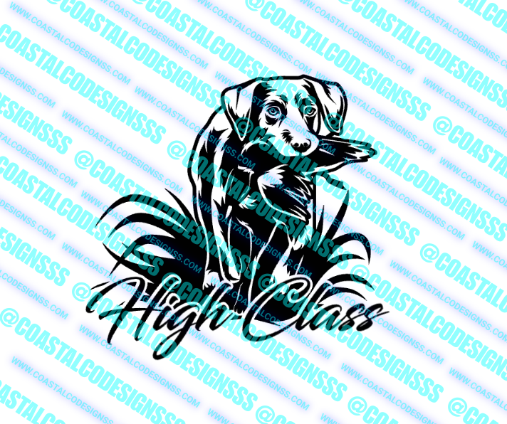 HIGH CLASS DOG DECAL image 0