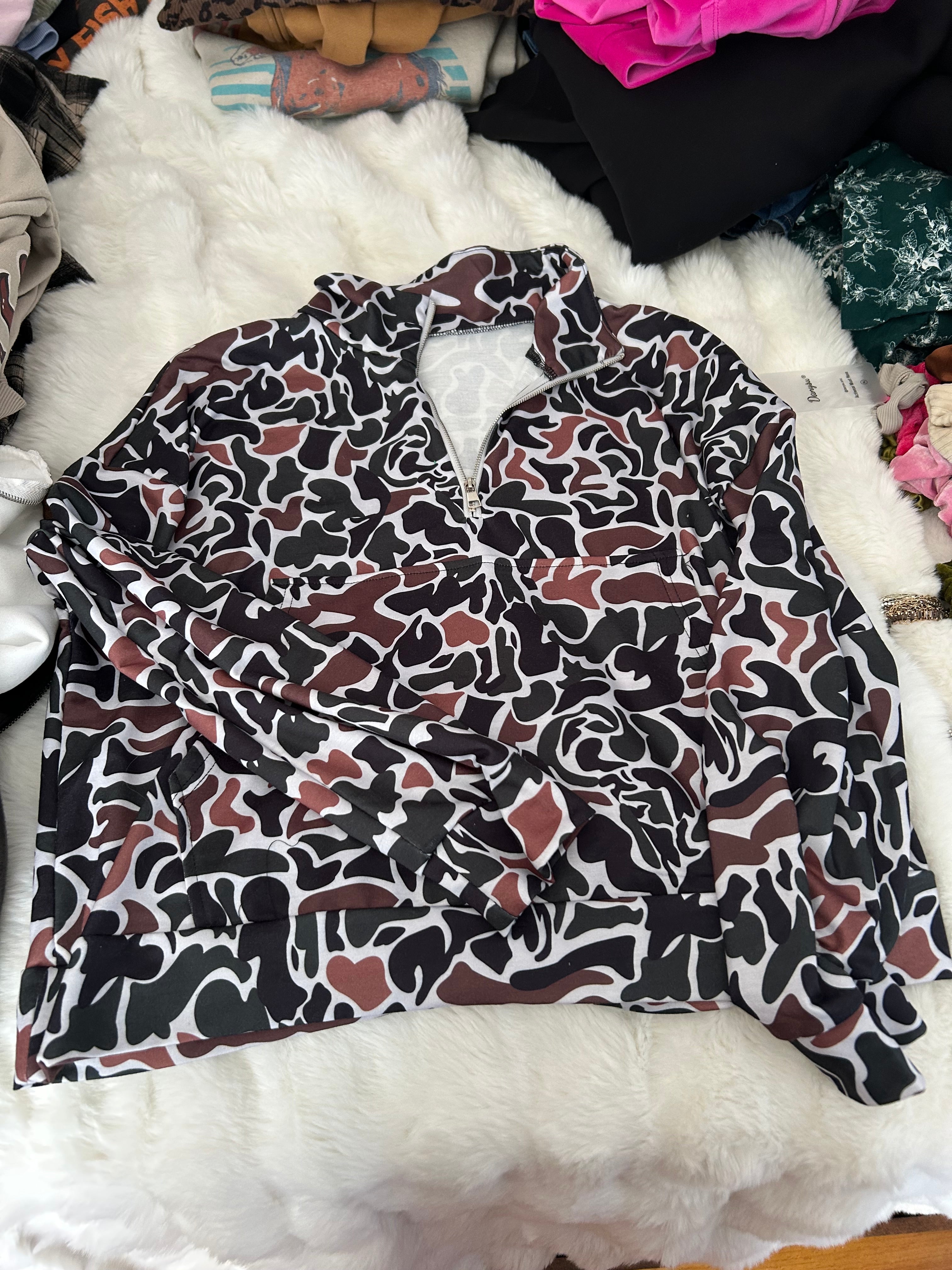 DUCK CAMO PULLOVER SIZE L