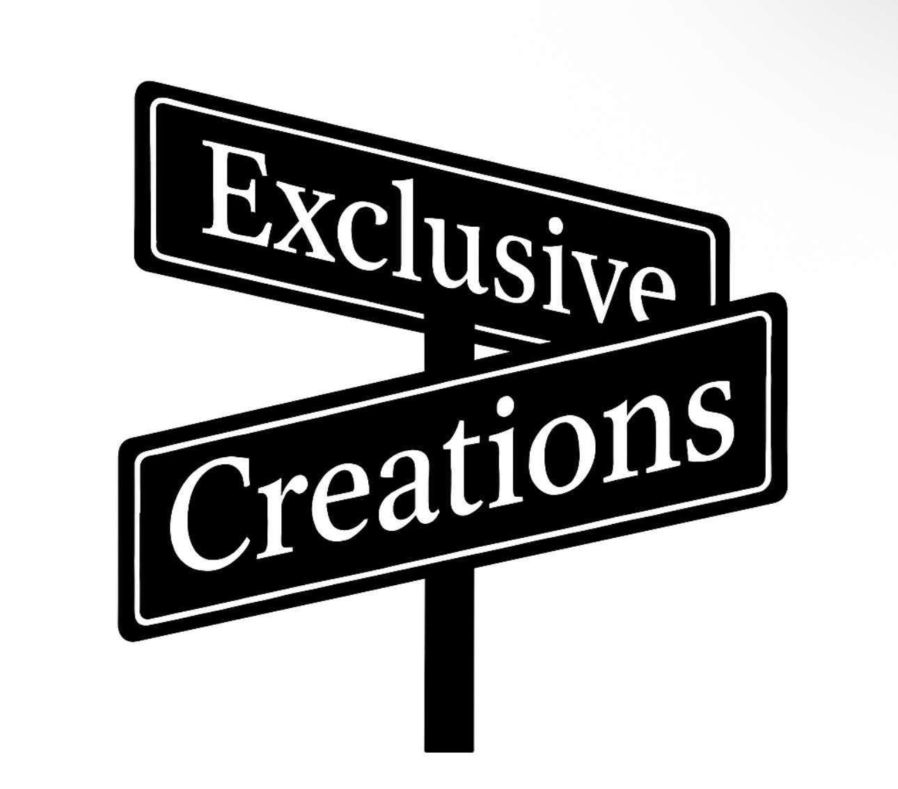 EXCLUSIVE CREATIONS SIGN DECAL image 0