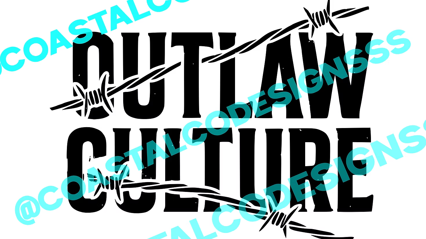 OUTLAW CULTURE- BARBWIRE DECAL