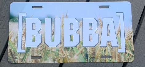 BUBBA LICENSE PLATE image 0