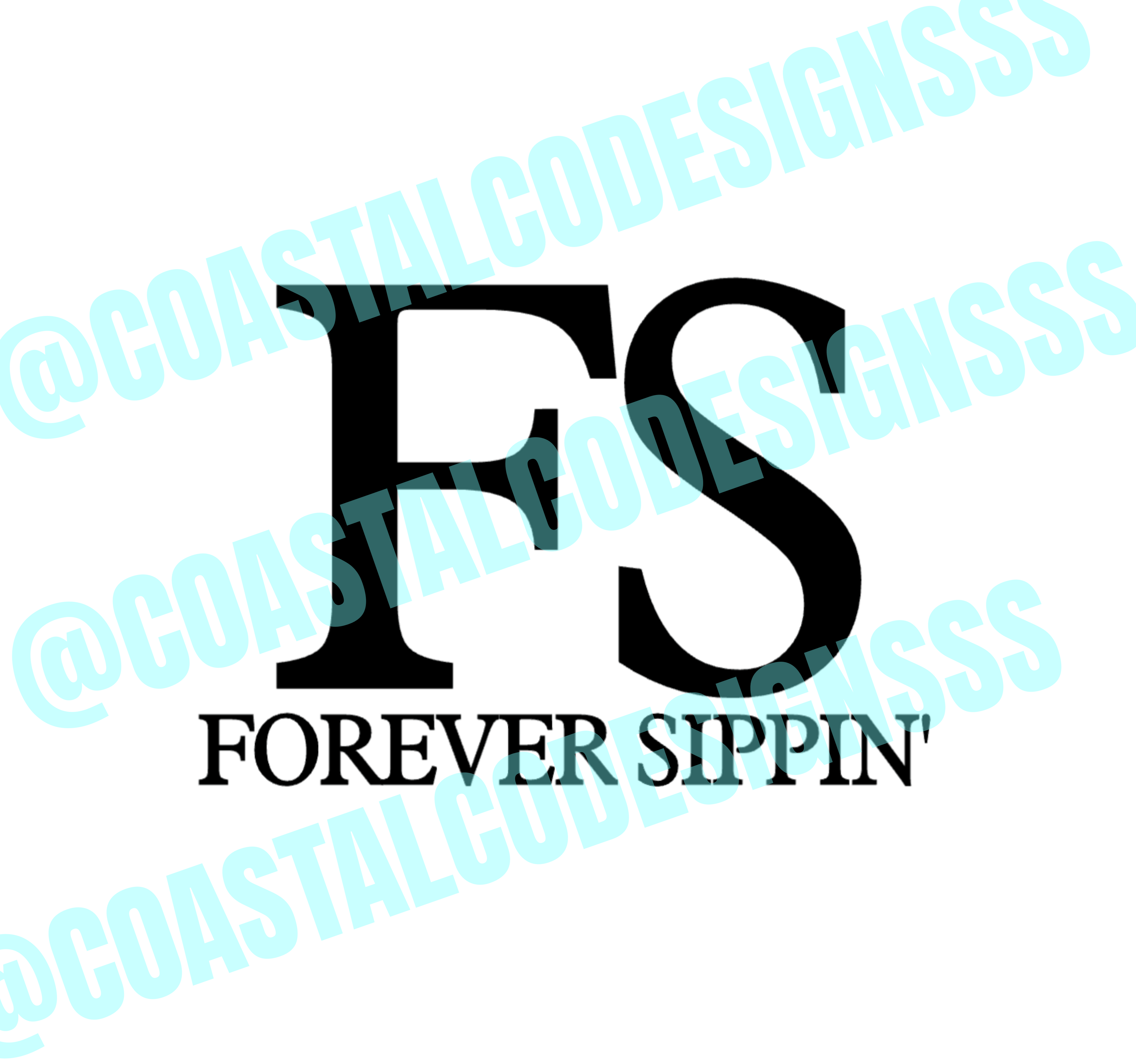 FOREVER SIPPIN'  LOGO DECAL image 0