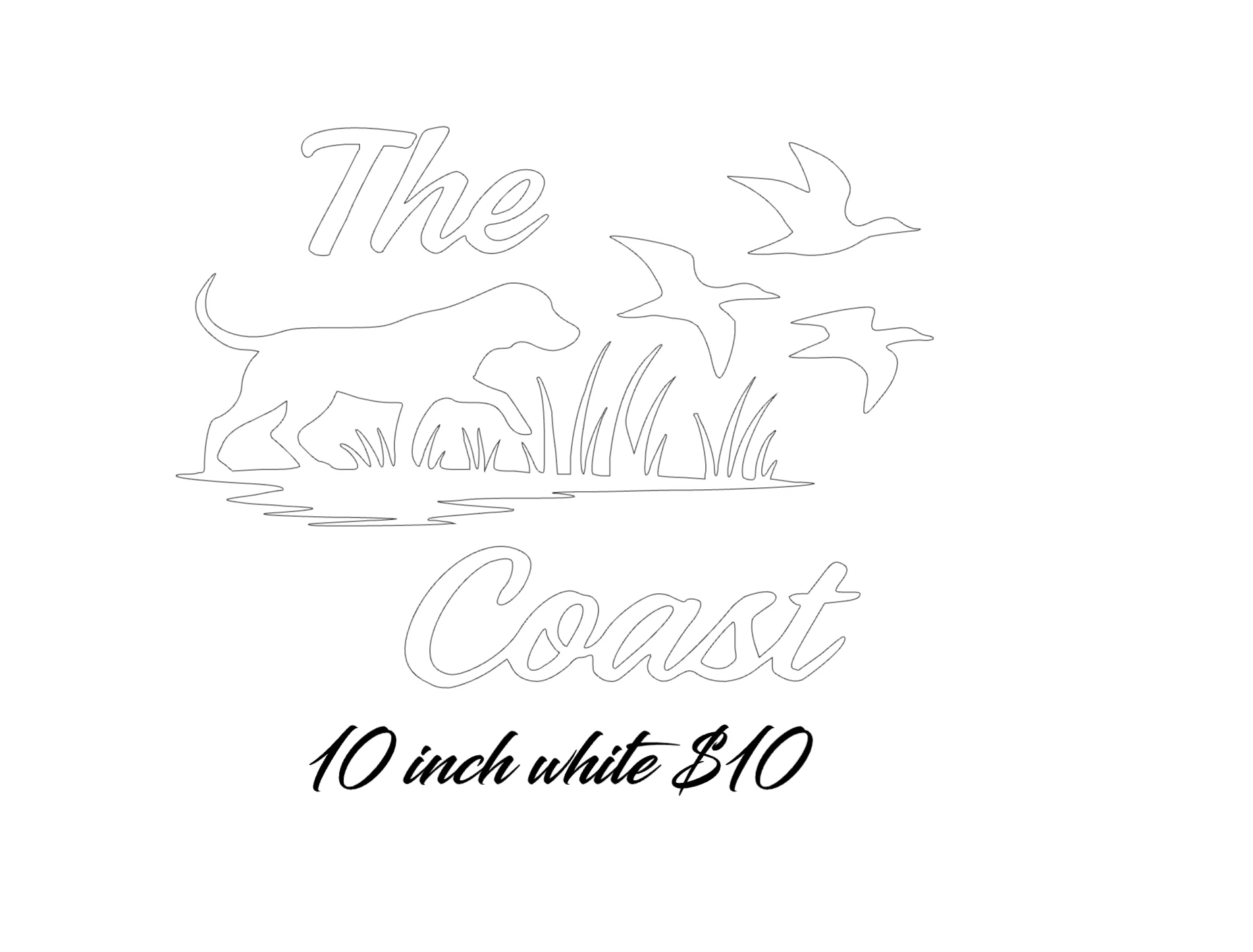 ryan (the coast custom decal) white 10 inch image 0