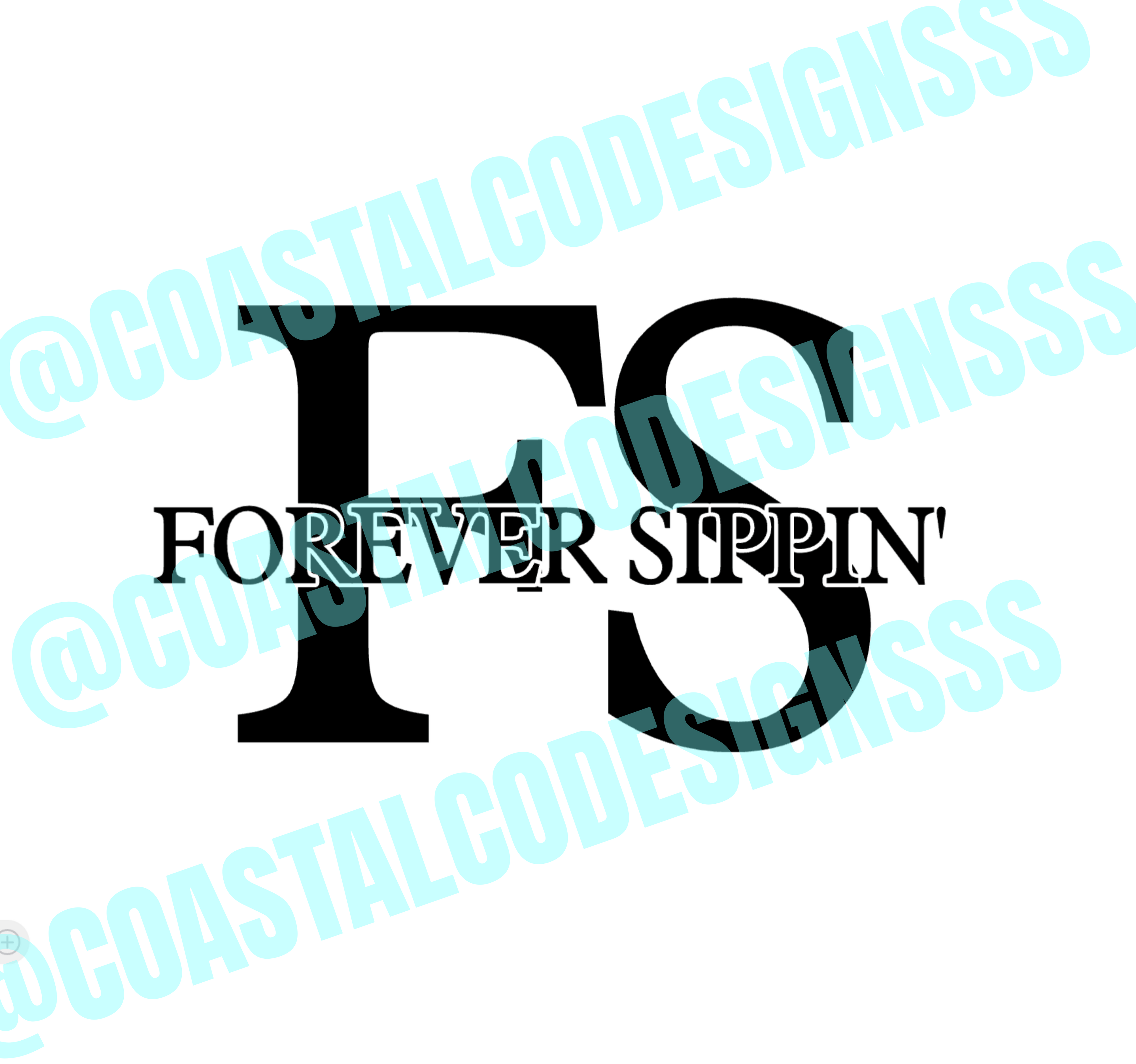 FOREVER SIPPIN'  LOGO DECAL image 0