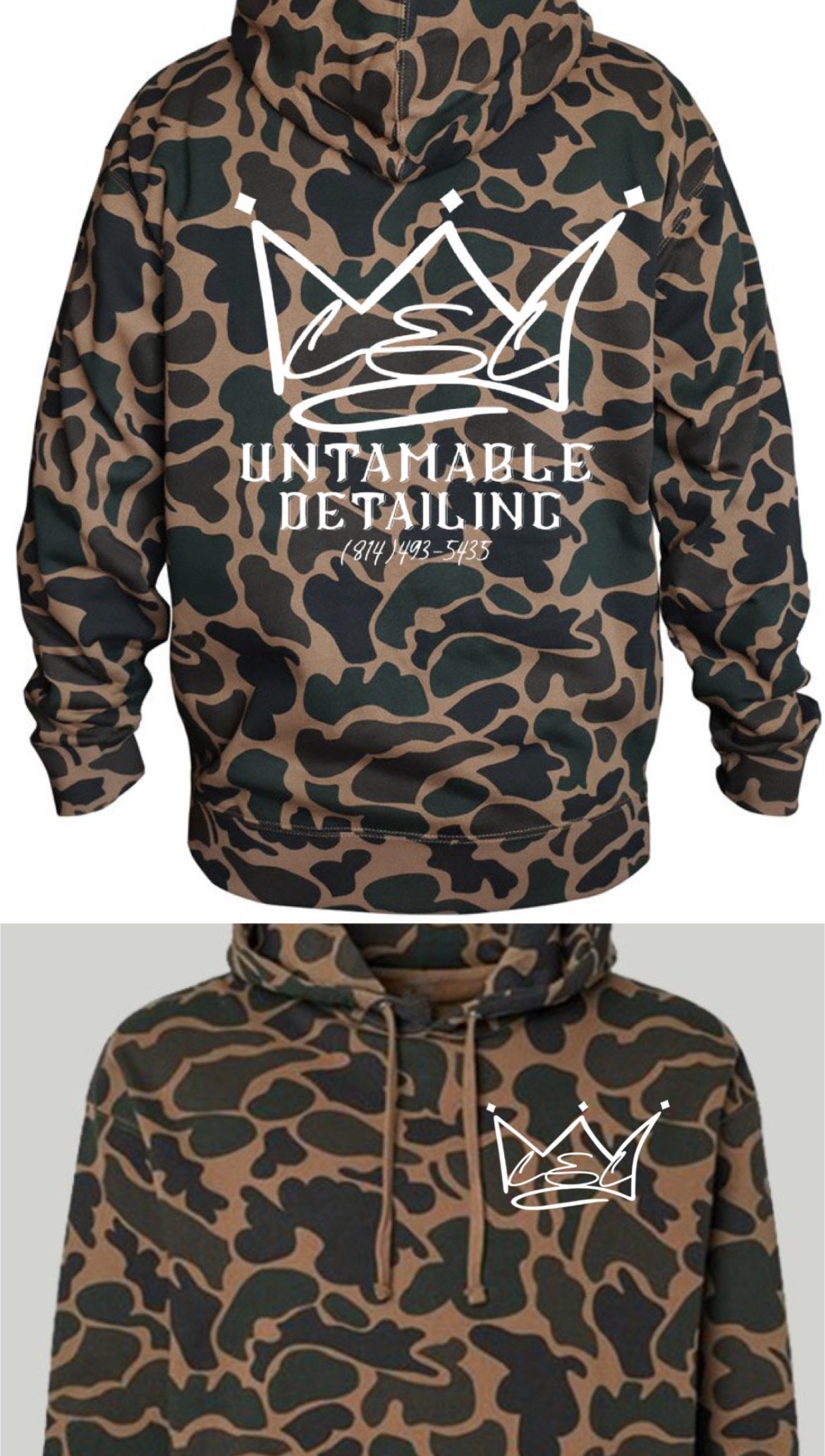UNTAMABLE DETAILING DUCK CAMO HOODIE image 0
