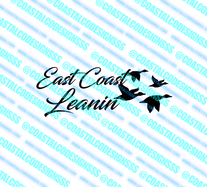 EAST COAST LEANIN DUCKS DECAL image 0