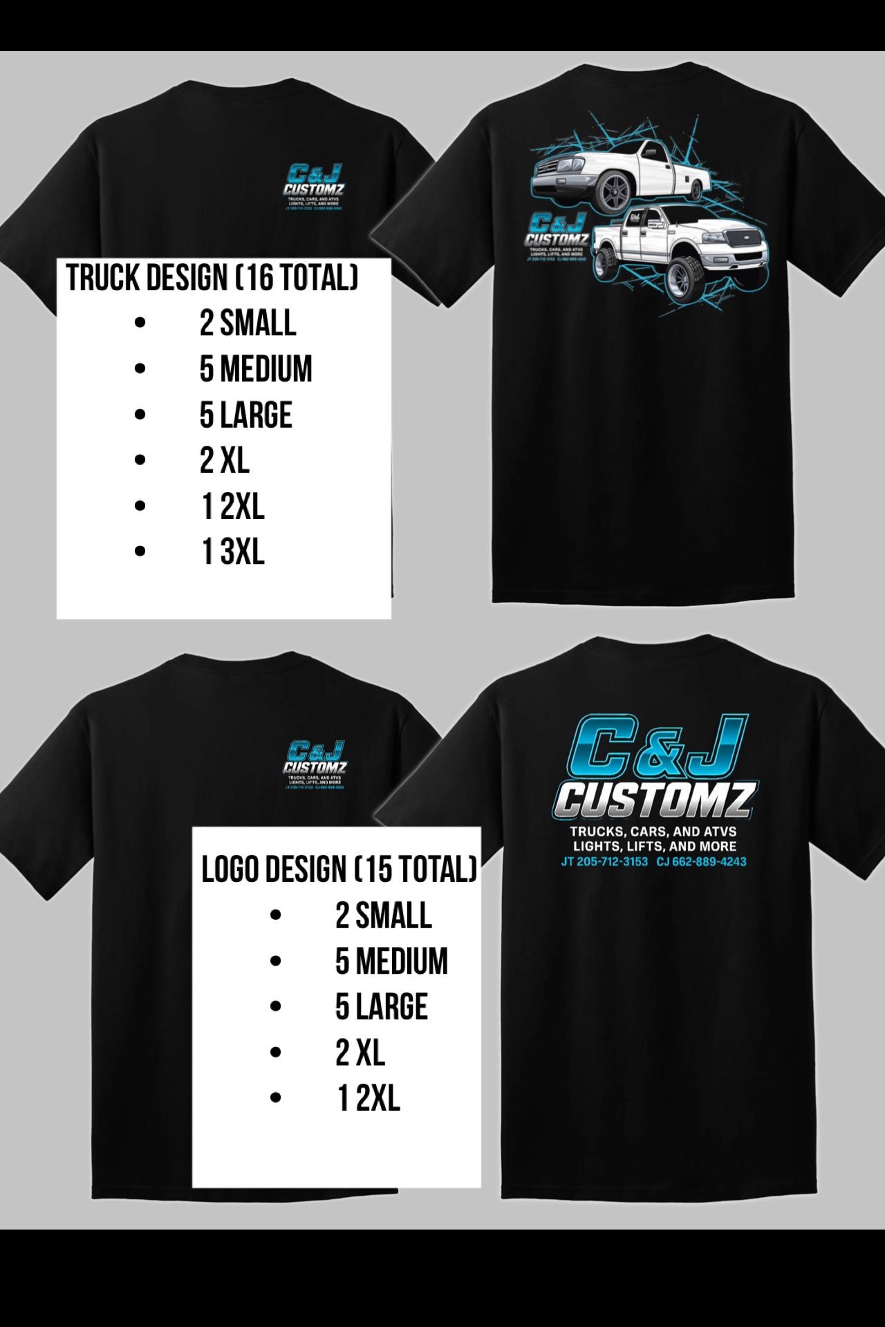 CJ customs shirts  image 0
