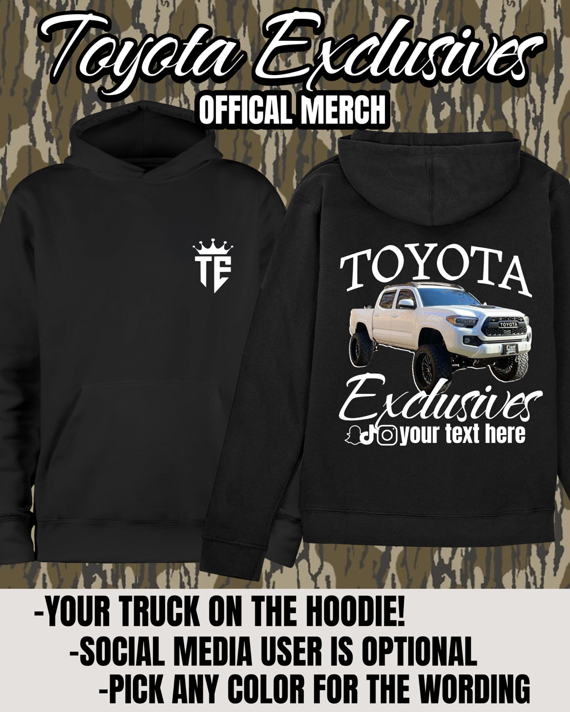 TOYOTA EXCLUSIVES CUSTOM HOODIE  image 0