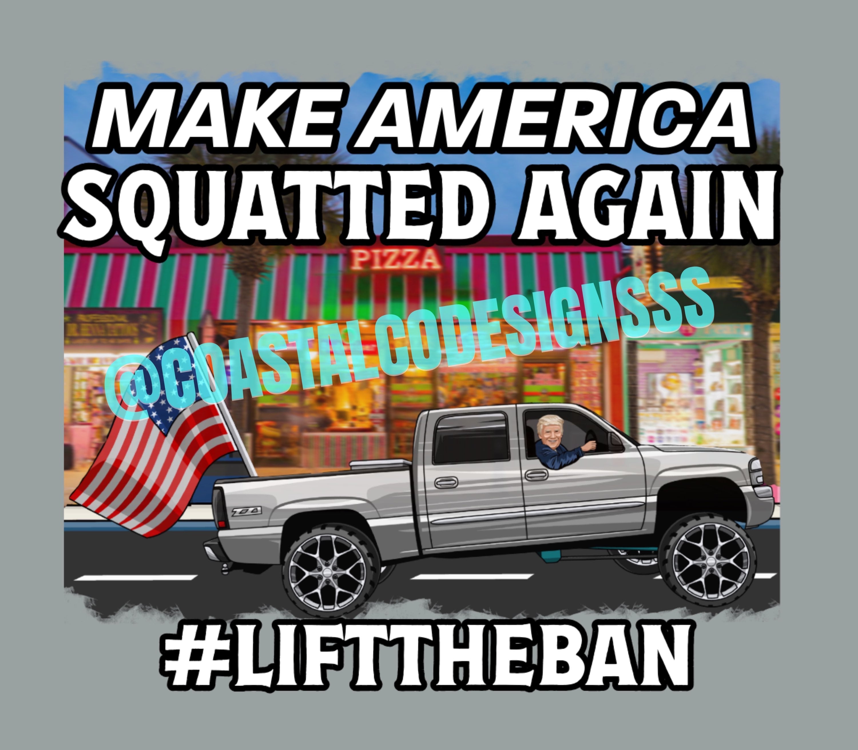MAKE AMERICA SQUATTED AGAIN T SHIRT image 1