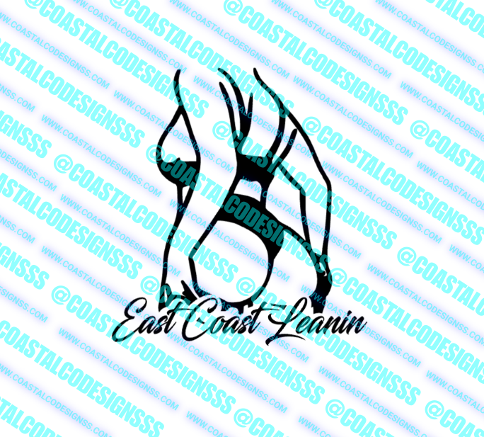 EAST COAST LEANIN GIRL DECAL image 0