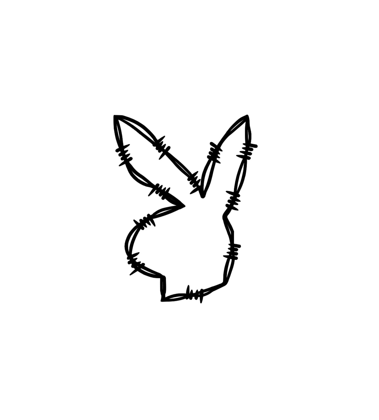BARBWIRE PLAYBOY BUNNY DECAL image 0