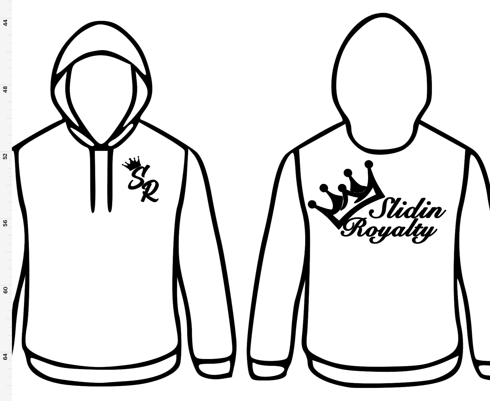 slidin royalty hoodie - black hoodie/ gold logos image 0