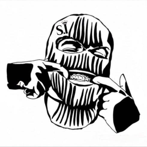 STEPPAZ ILLUSTRATIONS SI SKI MASK DECAL