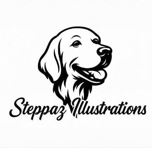 STEPPAZ ILLUSTRATIONS DOG 2 DECAL