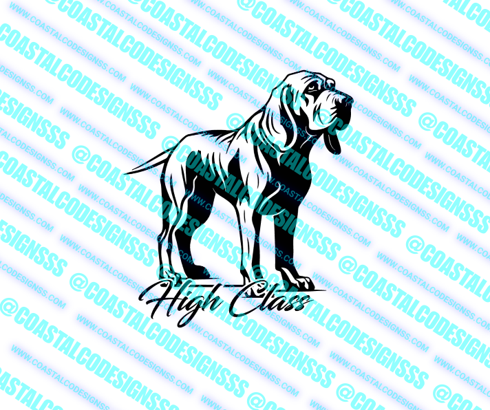 HIGH CLASS DOG DECAL image 0