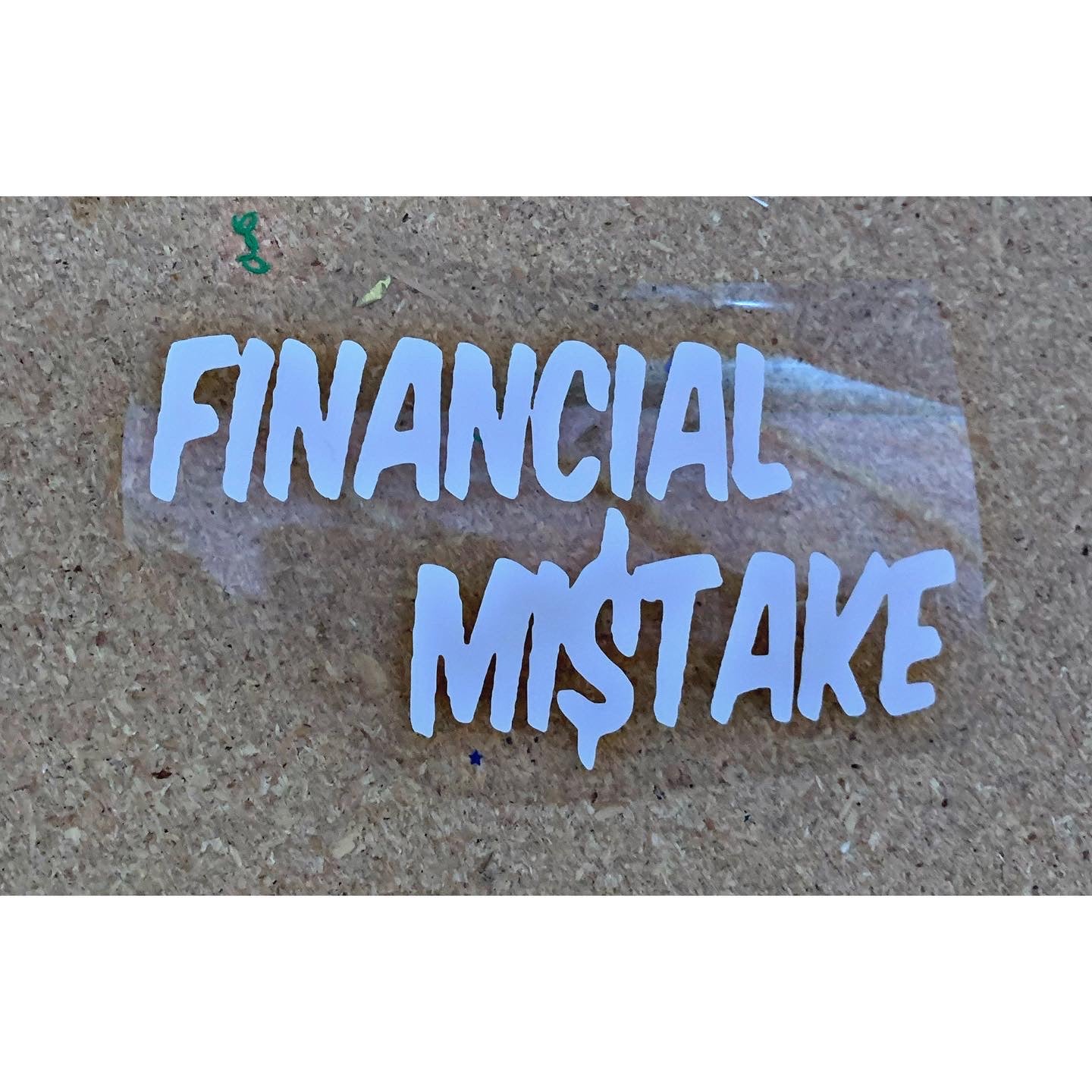 Financial mistake decal image 0