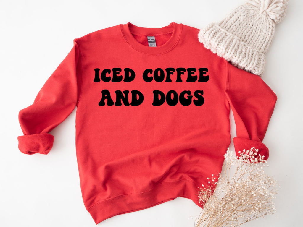 Iced Coffee And Dogs Sweatshirt image 1