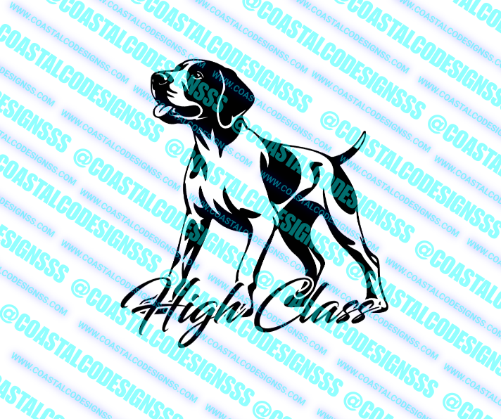 HIGH CLASS DOG DECAL image 0