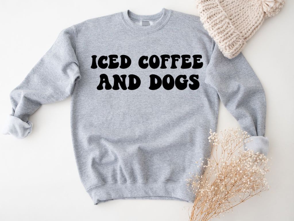 Iced Coffee And Dogs Sweatshirt image 3