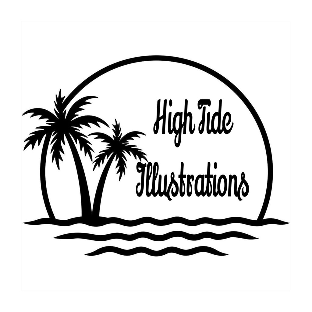 High Tide Graphics Design HIGH TIDE ILLUSTRATIONS SUN DECAL – Coastal Co. Designs