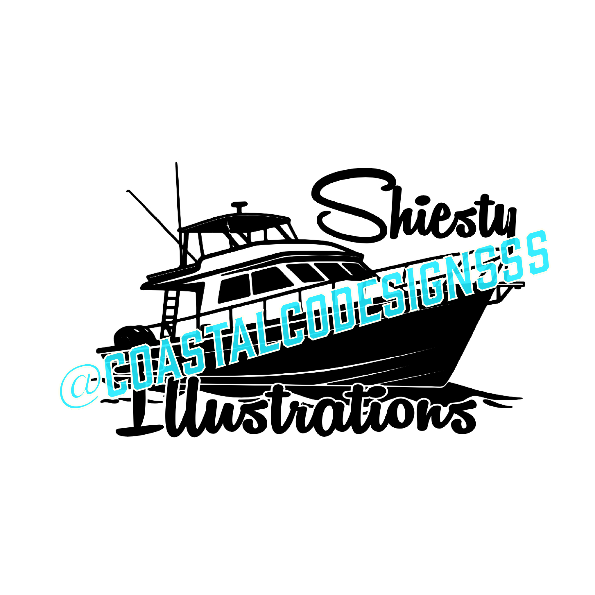 SHIESTY ILLUSTRATIONS BOAT  DECAL image 0