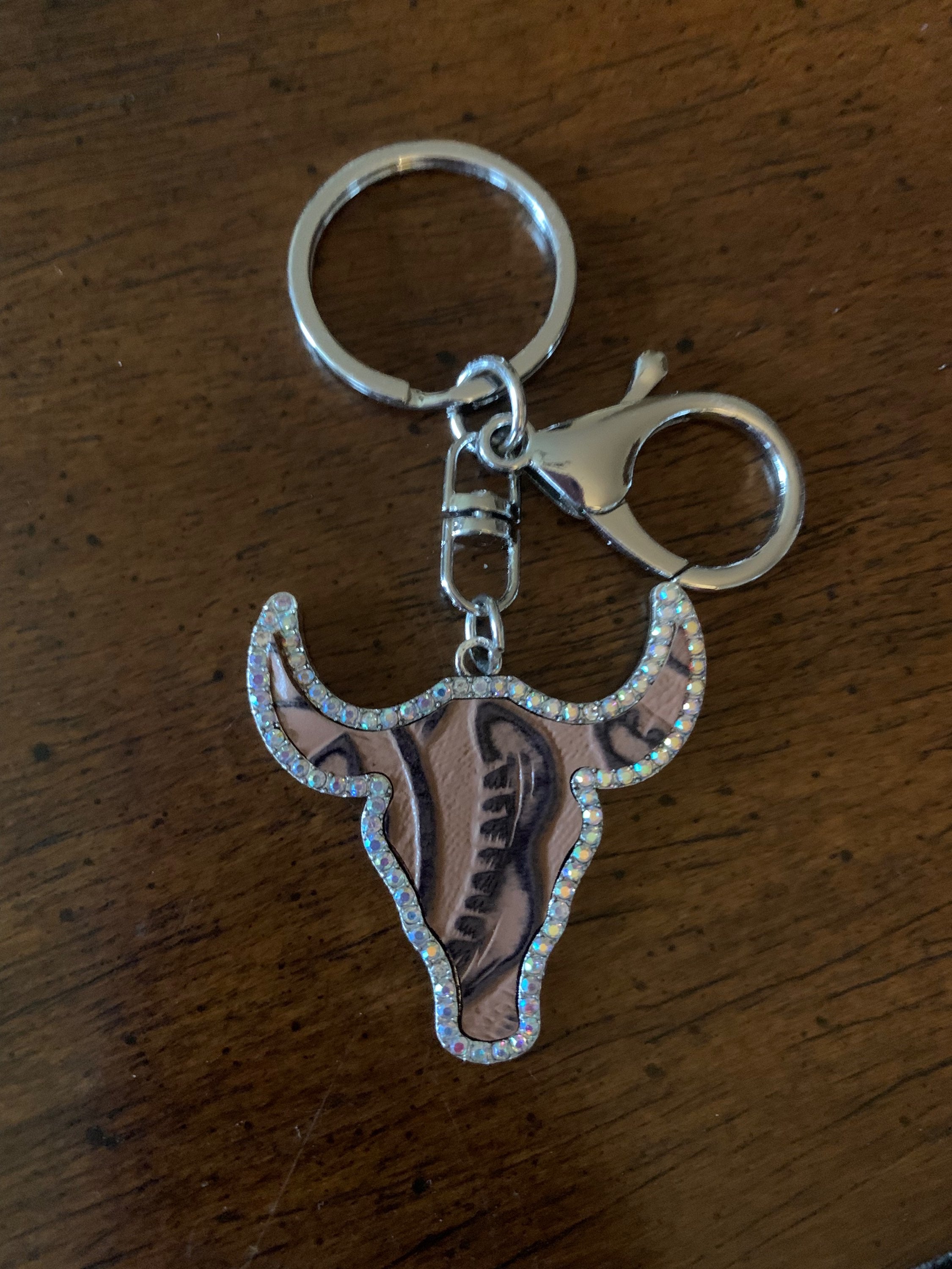 Leather Cow Keychain  image 0