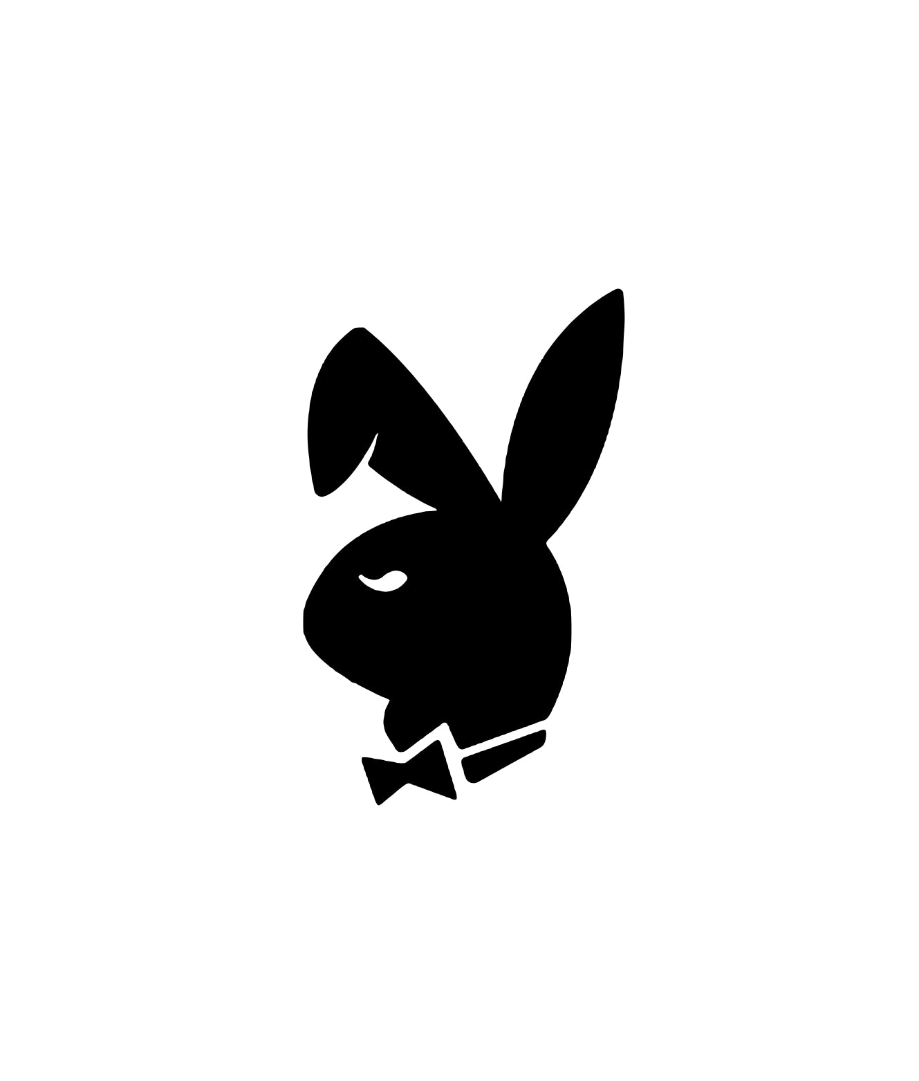 PLAYBOY BUNNY WITH BENT EAR  DECAL image 0