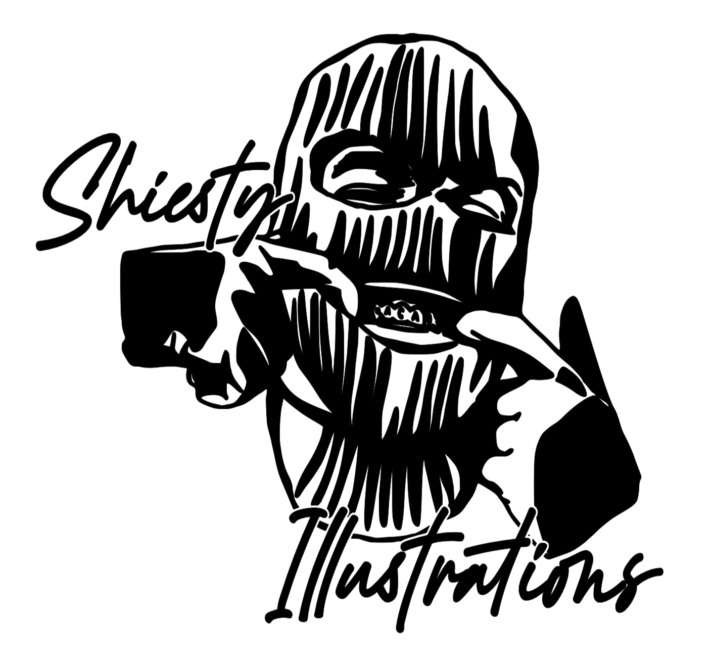 SHIESTY ILLUSTRATIONS SKI MASK DECAL image 0