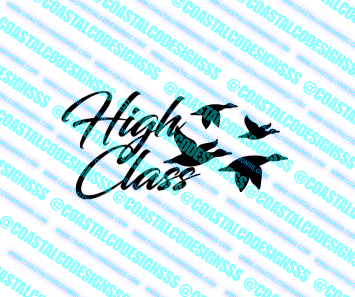 HIGH CLASS FLYING DUCK DECAL image 0