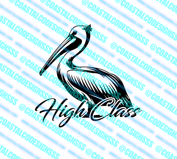 HIGH CLASS PELICAN DECAL image 0