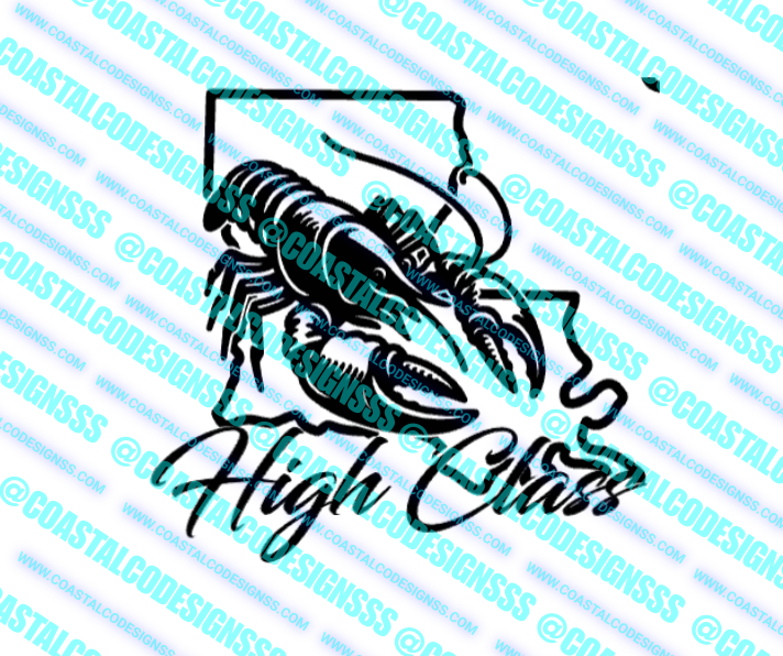 HIGH CLASS LOUISIANA DECAL image 0