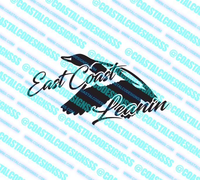 EAST COAST LEANIN DUCK DECAL image 0