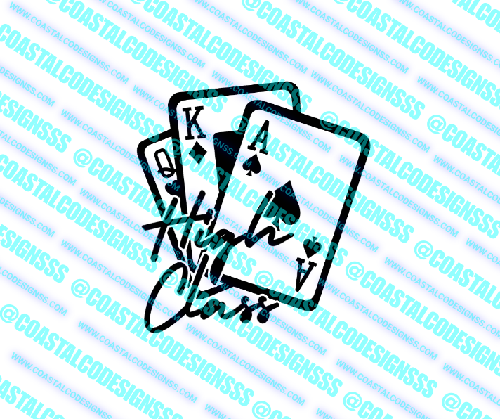 HIGH CLASS CARD DECAL image 0