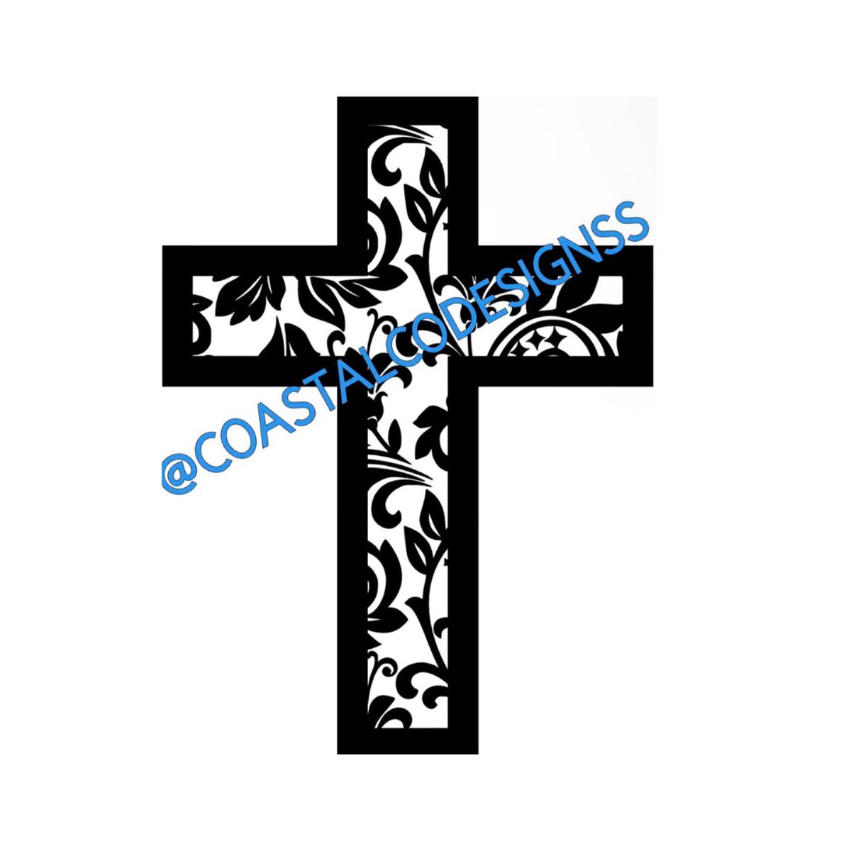 TOOLED CROSS DECAL – Coastal Co. Designs