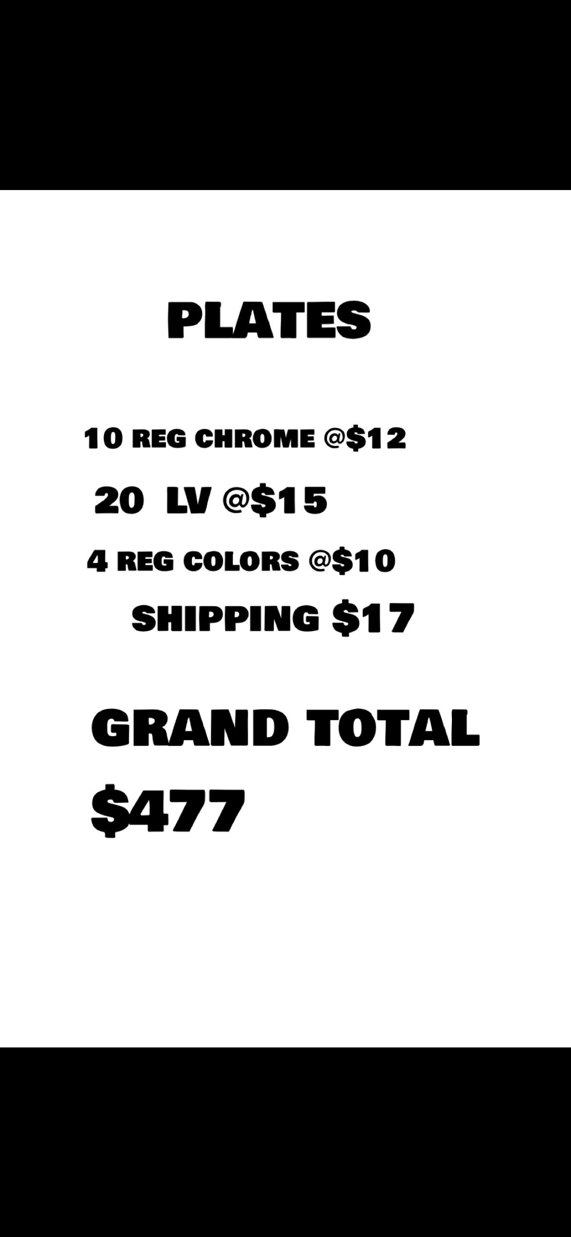 holden partial plate order