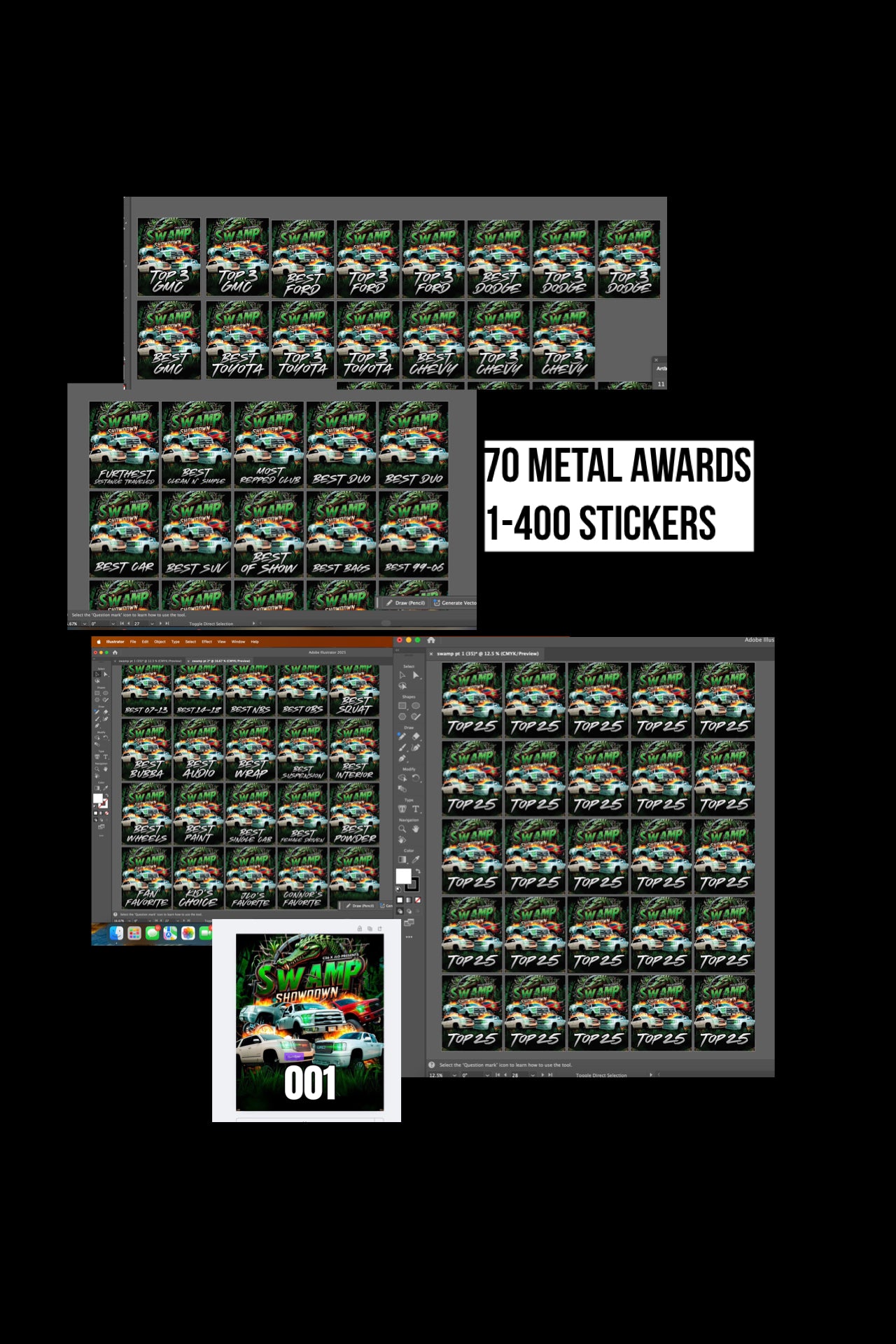 SWAMP SHOWDOWN AWARDS AND STICKERS