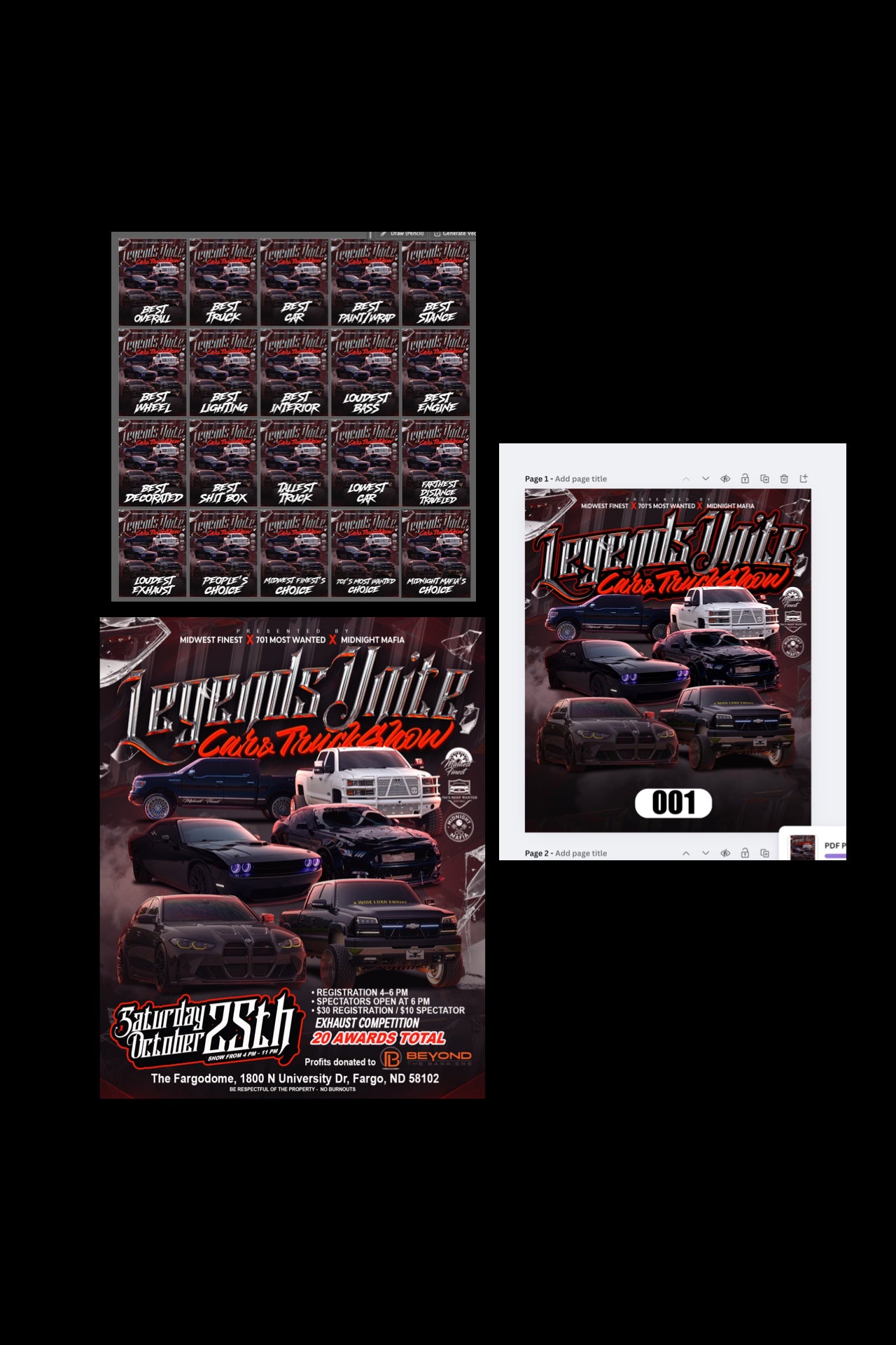 MIDWEST AWARD, STICKER, FLYER