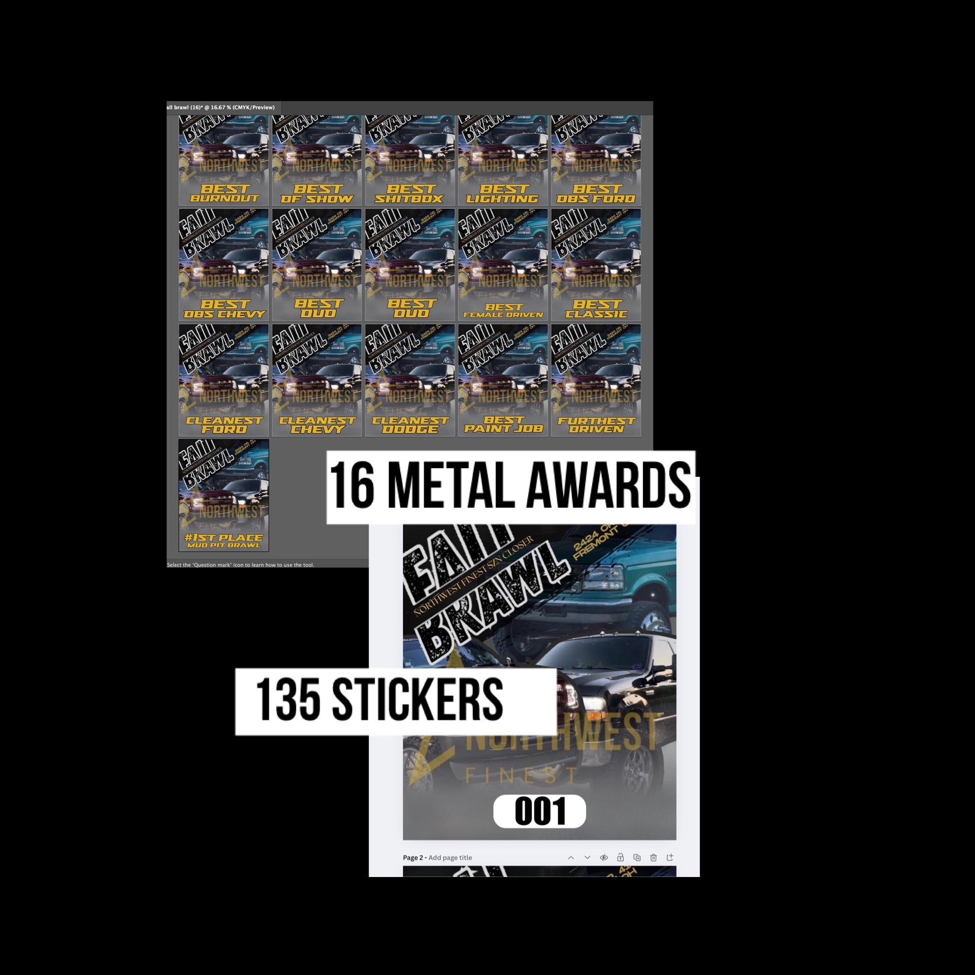 FALL BRAWL AWARDS AND STICKERS