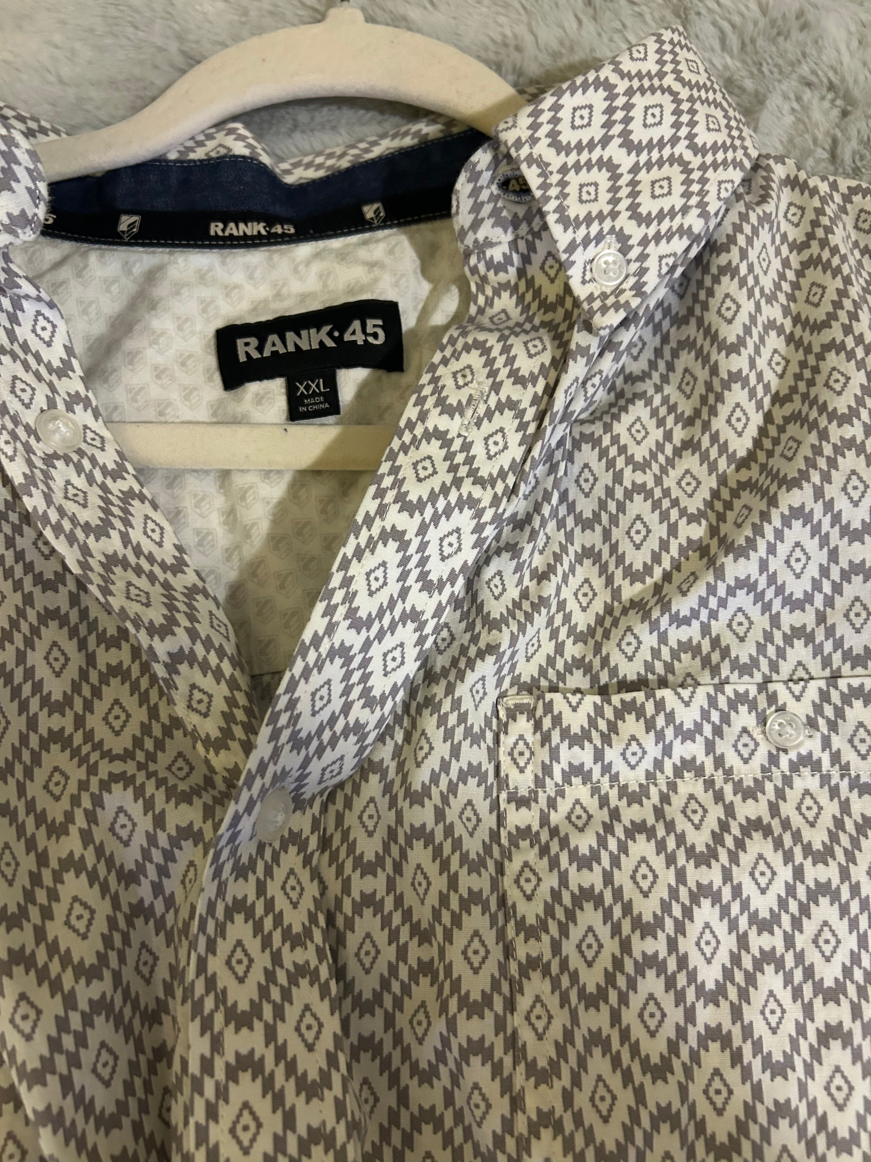 RANK 45® ALTON SOUTHWESTERN PRINT LONG SLEEVE BUTTON-DOWN SHIRT 2XL