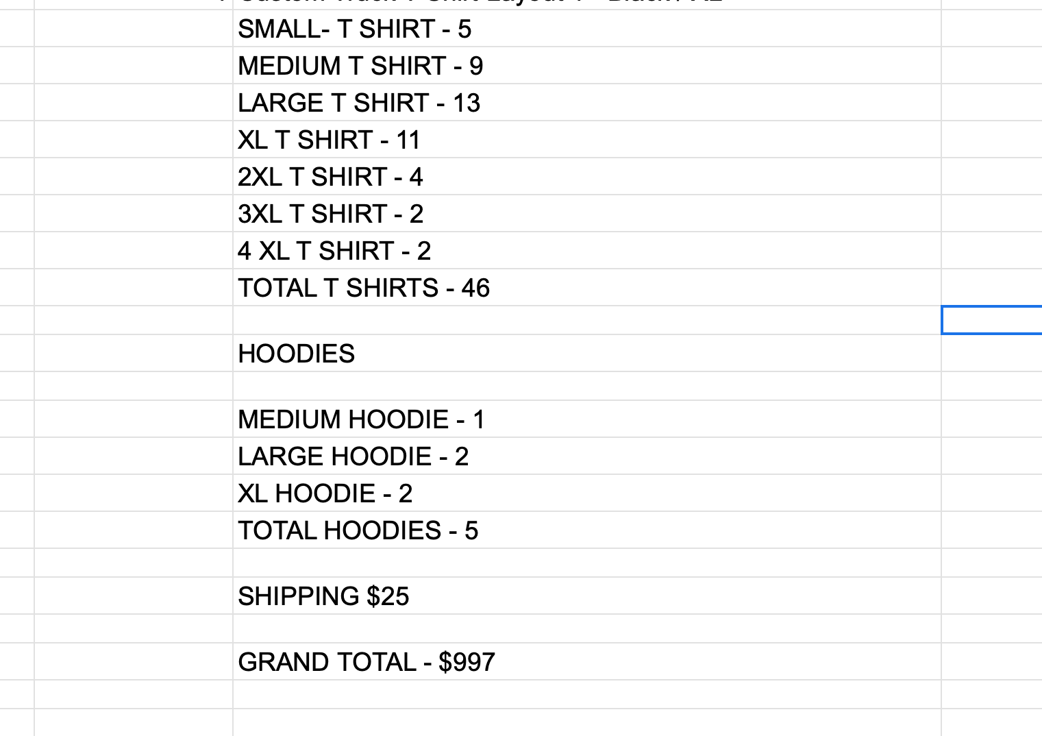 DERRECK custom order