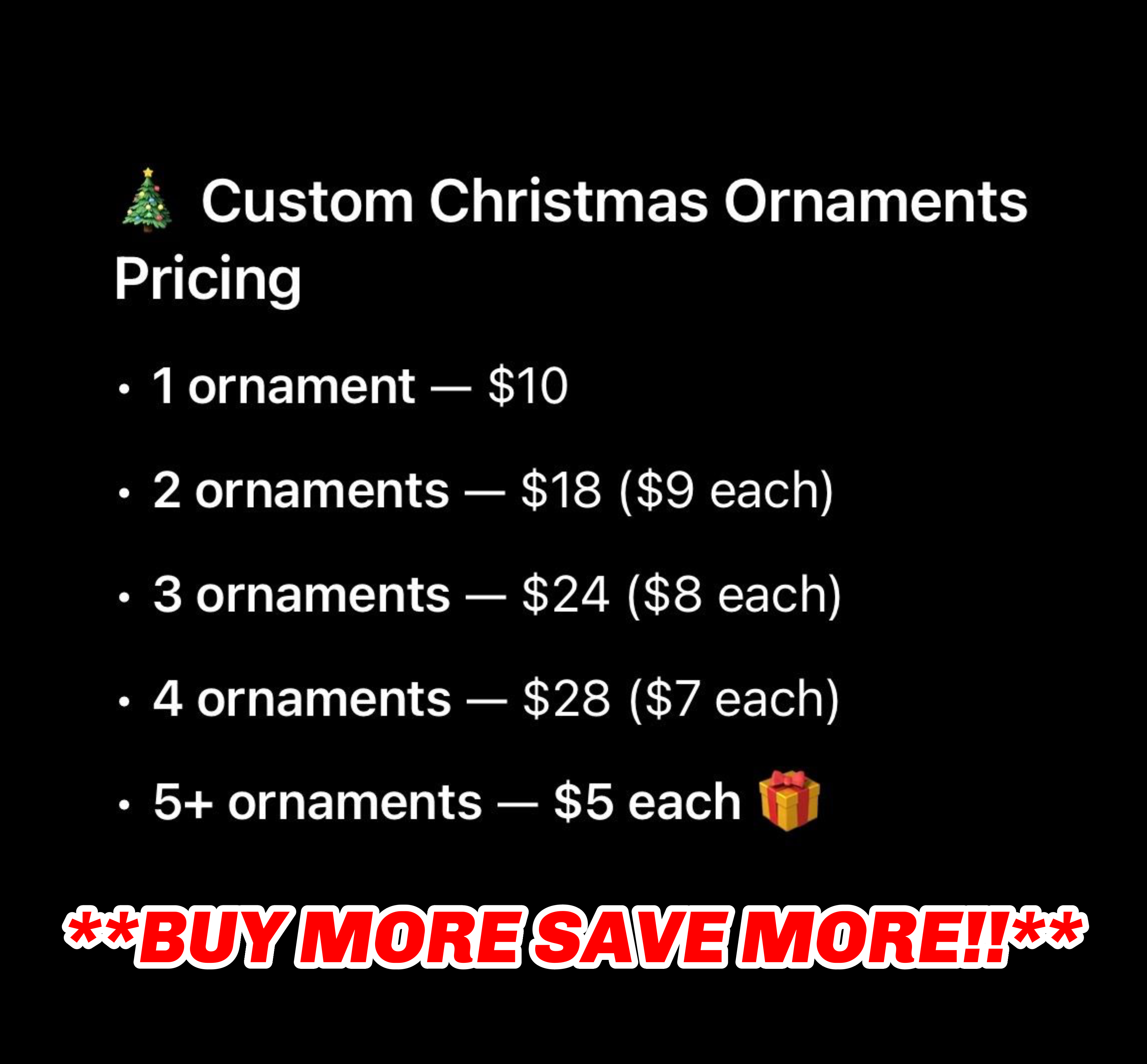 CUSTOM CHRISTMAS ORNAMENT