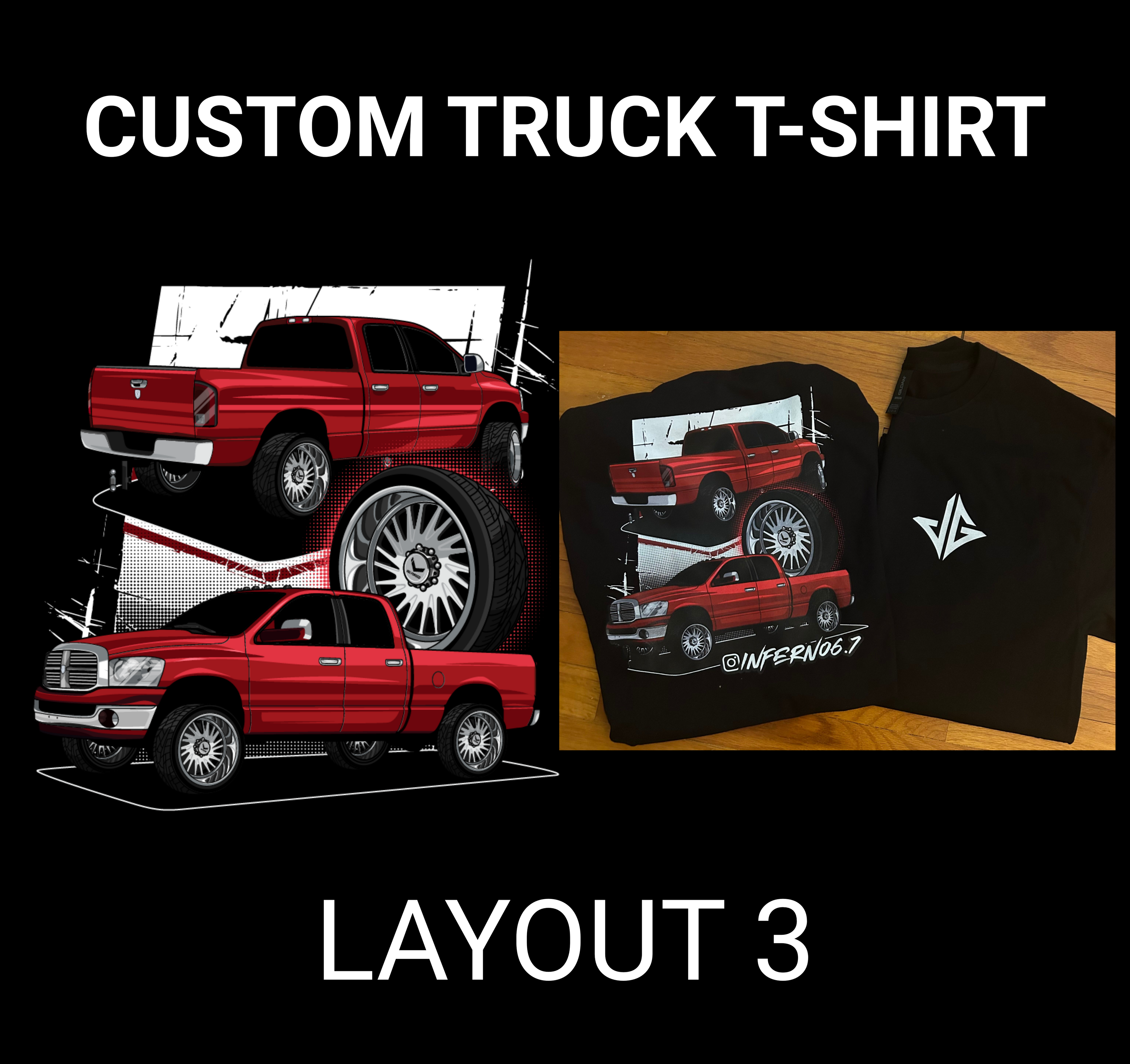Custom Truck T-Shirt-Layout 3