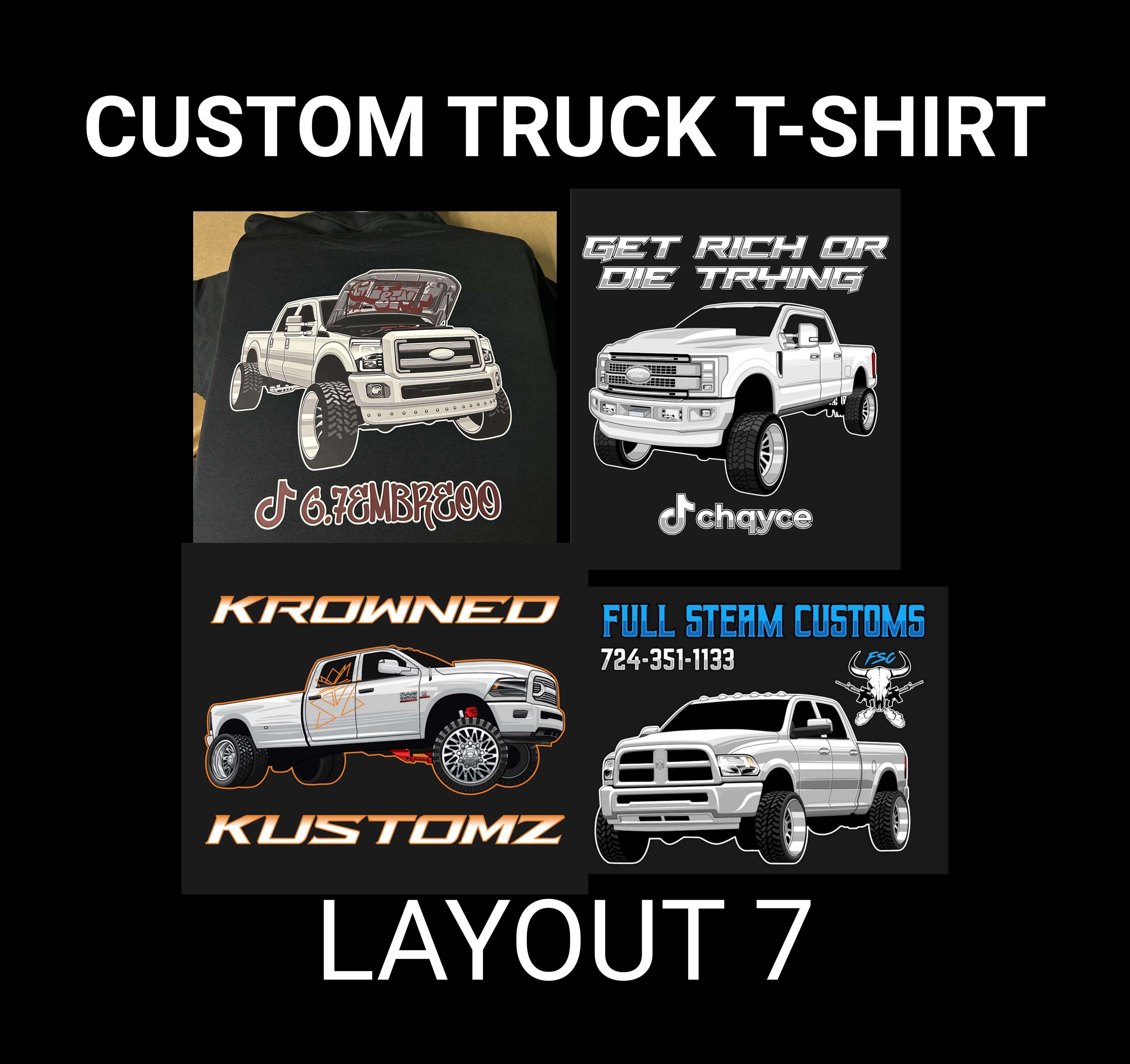 Custom Truck T-Shirt-Layout 7