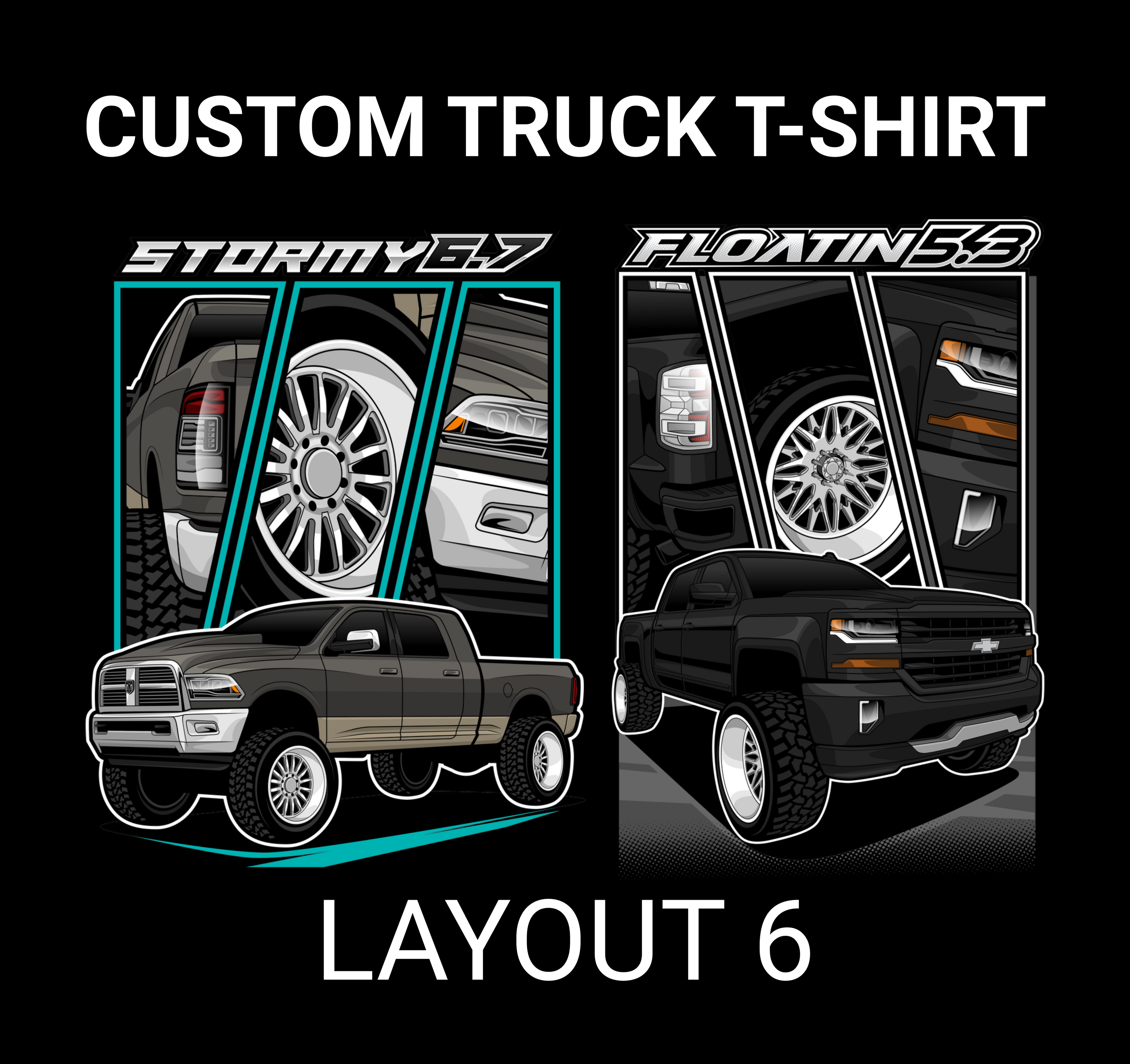 Custom Truck T-Shirt-Layout 6