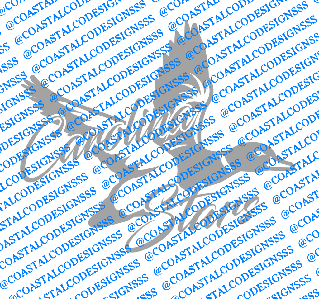 CAROLINA STARS DECAL DUCK