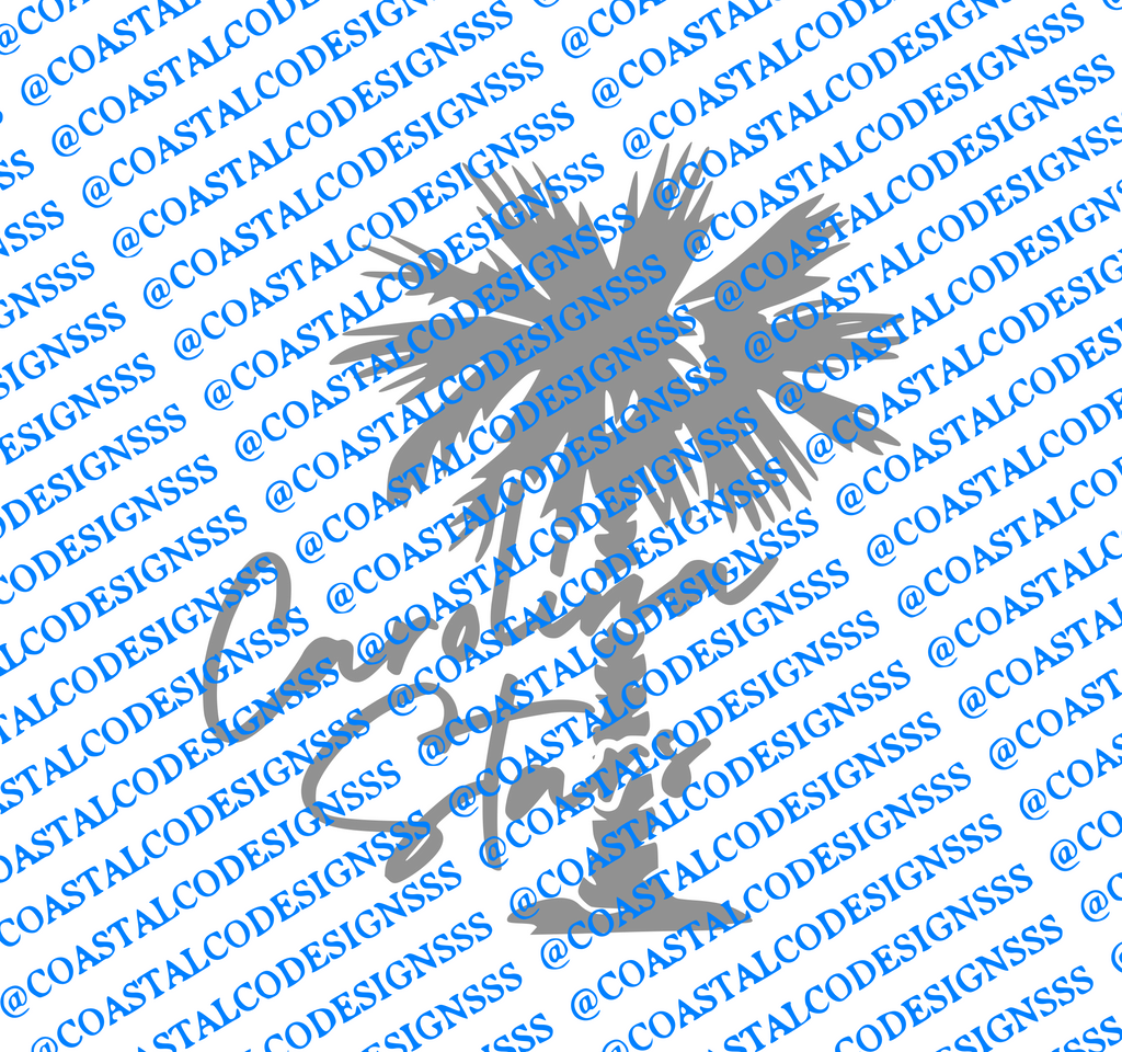 CAROLINA STARS DECAL PALM