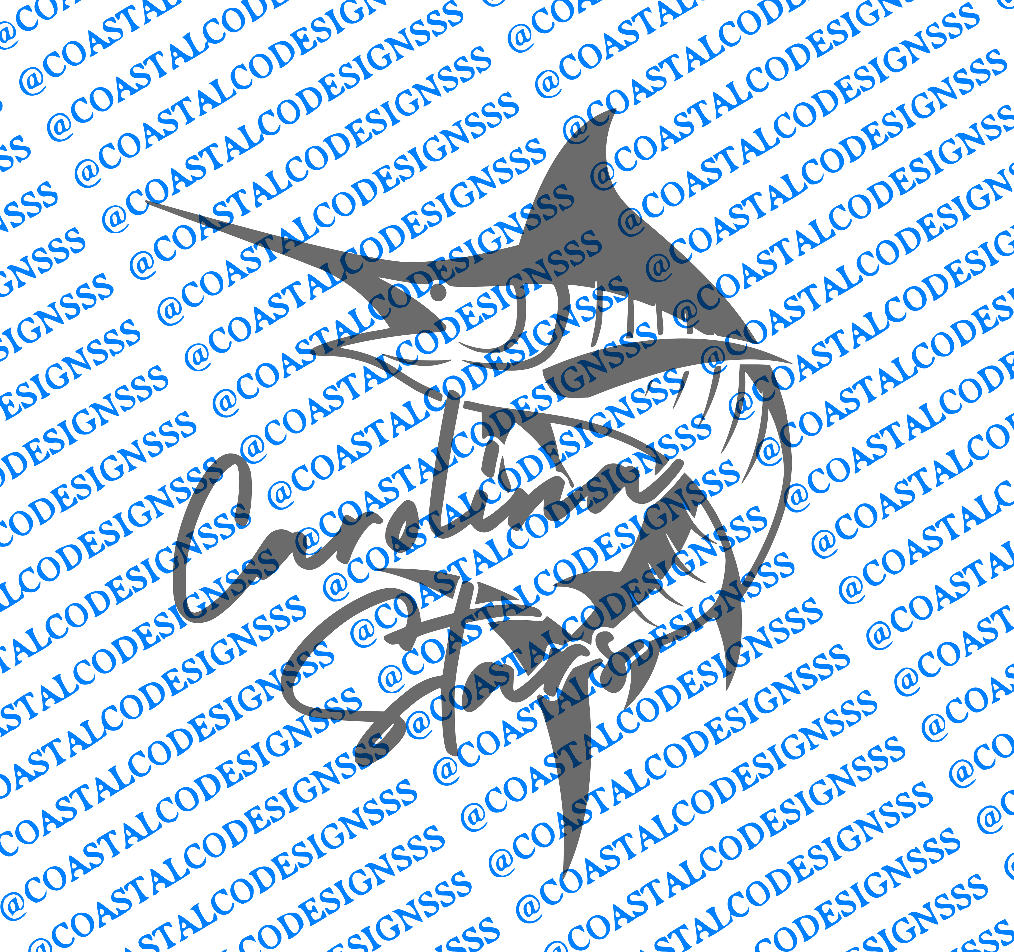 CAROLINA STARS DECAL FISH