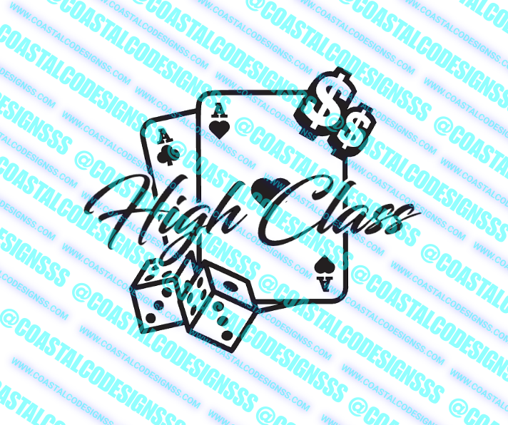HIGH CLASS CARDS DECAL image 0