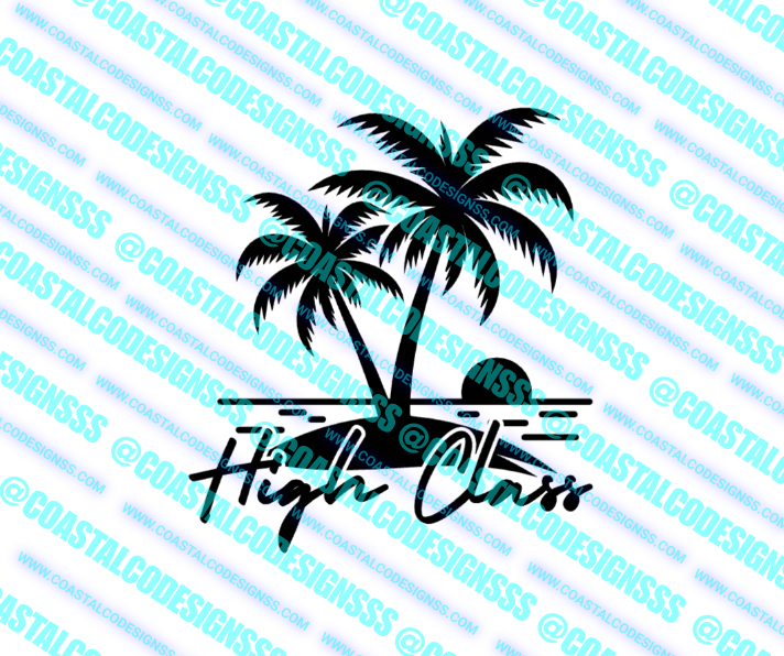 HIGH CLASS PALM DECAL image 0